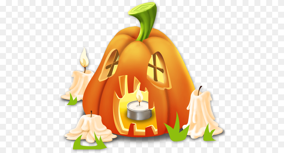 Spooky Pumpkin Library, Food, Plant, Produce, Vegetable Png Image