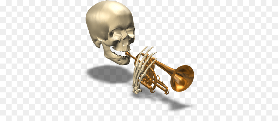 Spooky Scary Skeleton Spooky Scary Skeletons 3d, Brass Section, Horn, Musical Instrument, Trumpet Free Png Download