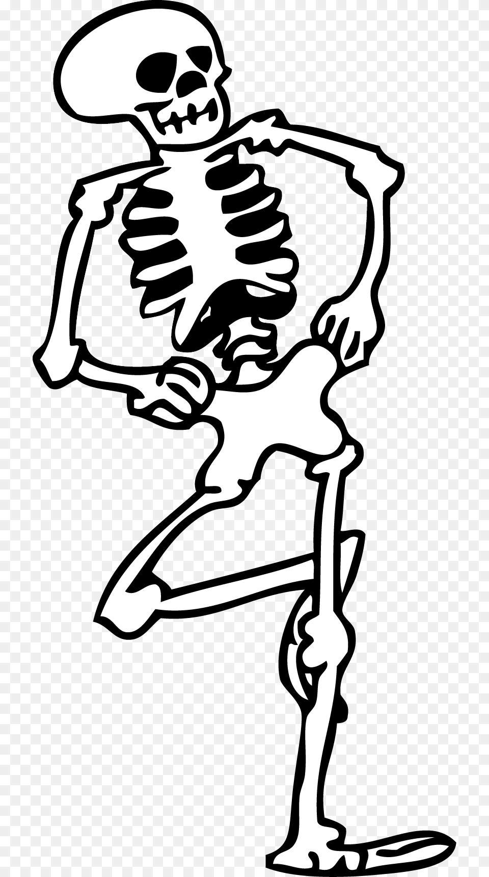 Spooky Scary Skeleton White Spooky Scary Skeletons, Stencil, Person Free Png Download