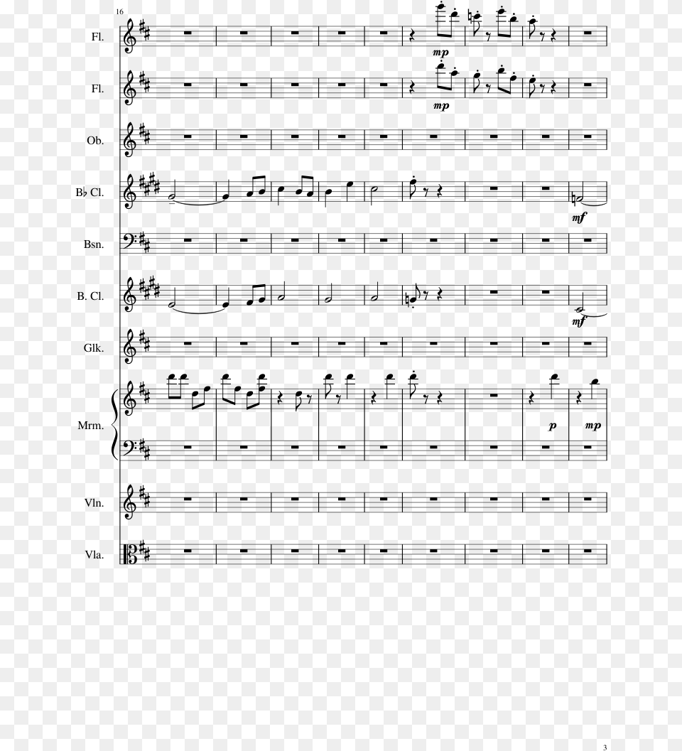 Spooky Scary Skeletons Flute Sheet Music, Gray Free Transparent Png