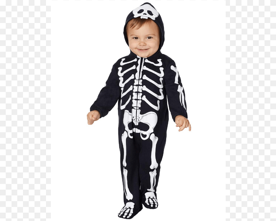Spooky Skeleton Baby Costume Skeleton Costume 18 Months, Person, Clothing, Hoodie, Knitwear Png