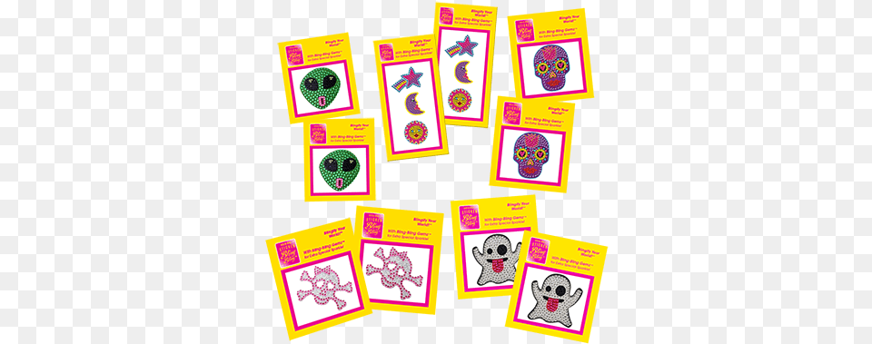 Spooky Sparkle Halloween 10 Pack Rhinestone Stickers Sticker, Advertisement, Poster, Envelope, Greeting Card Free Transparent Png