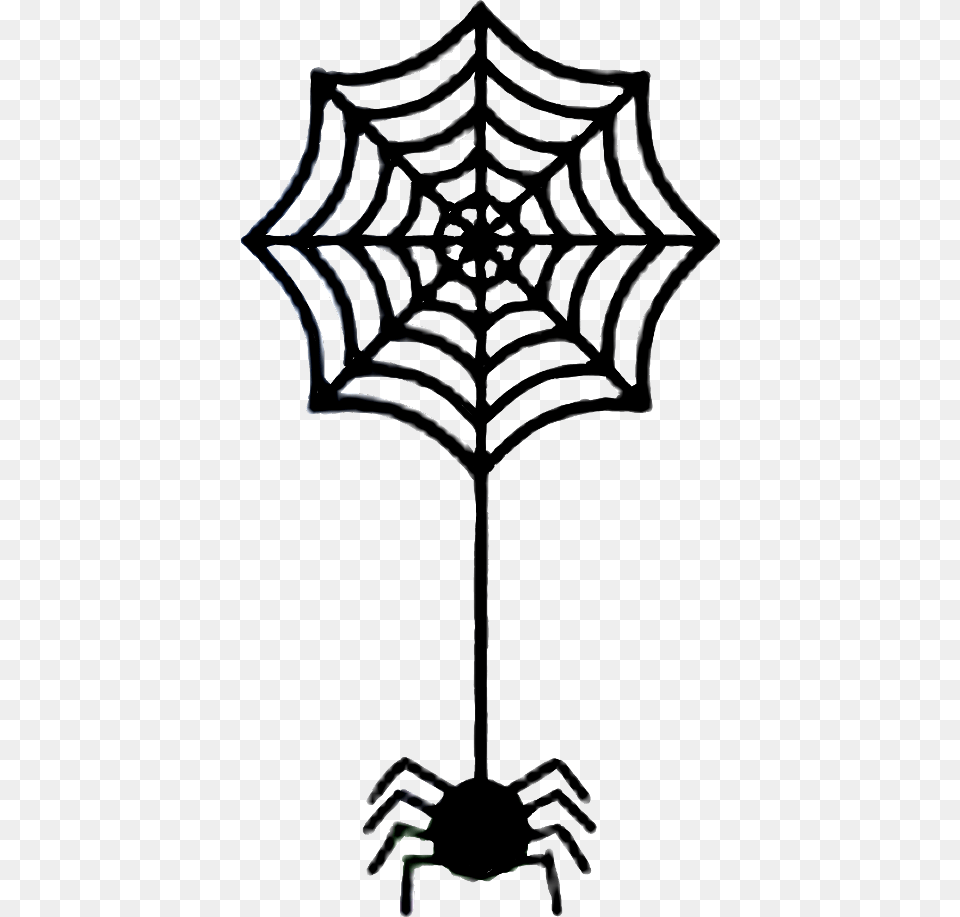 Spooky Spider Spir Freetoedit Spider Web Clip Art Black And White, Festival, Hanukkah Menorah, Spider Web Free Transparent Png