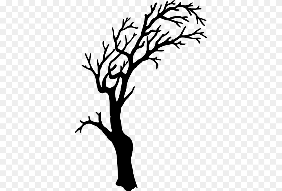 Spooky Tree Clipart, Gray Free Png Download