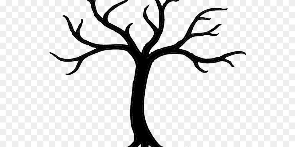 Spooky Tree Clipart Tree Trunk Clipart, Art, Silhouette, Stencil, Drawing Png