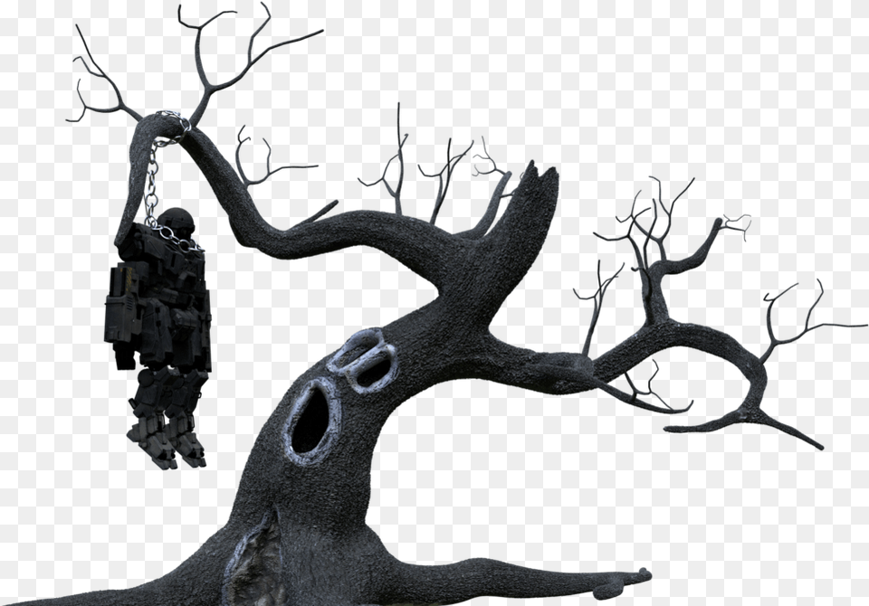 Spooky Tree With Hanging Mech, Wood, Accessories, Plant, Bag Free Png