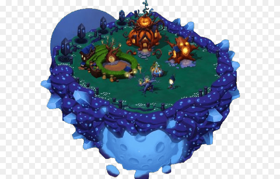 Spookymoonisland Dragonvale Moon Island Theme, Birthday Cake, Cake, Cream, Dessert Free Png Download