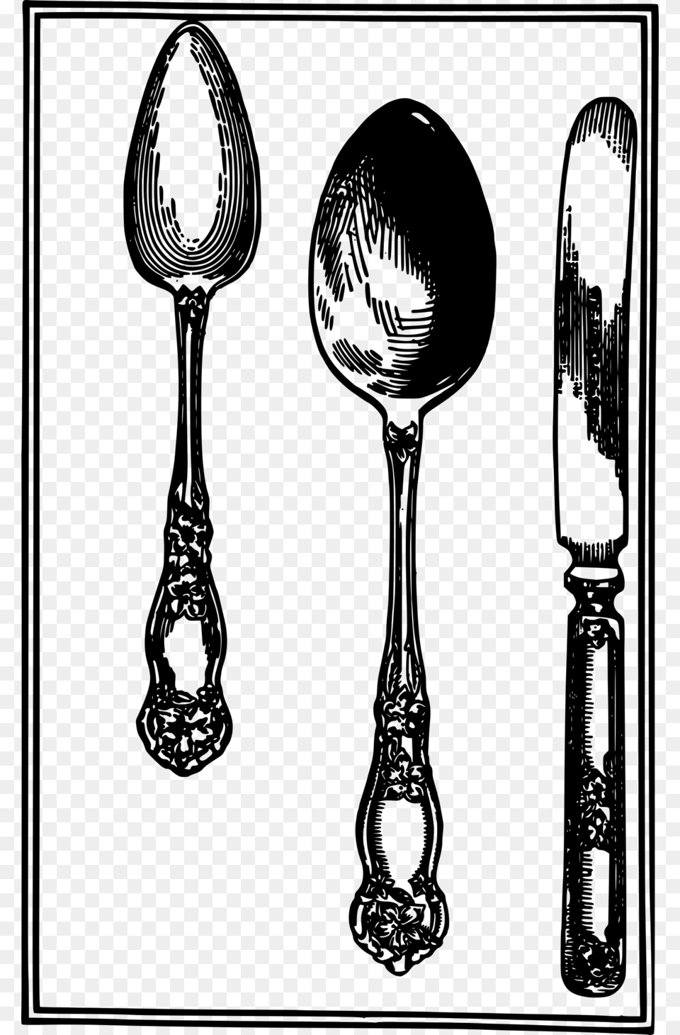Spoon, Gray Png