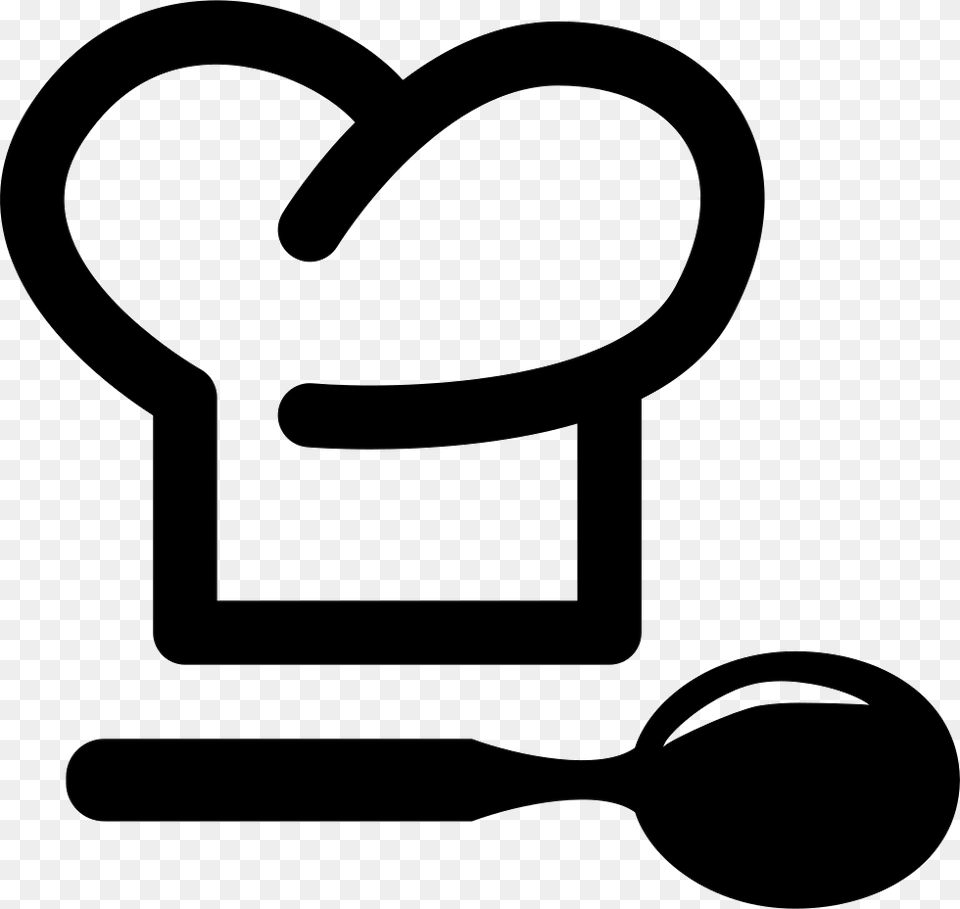 Spoon Black Chefs Hat Graphic, Cutlery, Stencil, Smoke Pipe Free Png
