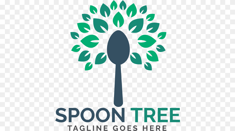 Spoon Tree Logo Design Food, Cutlery, Flower, Plant Png Image