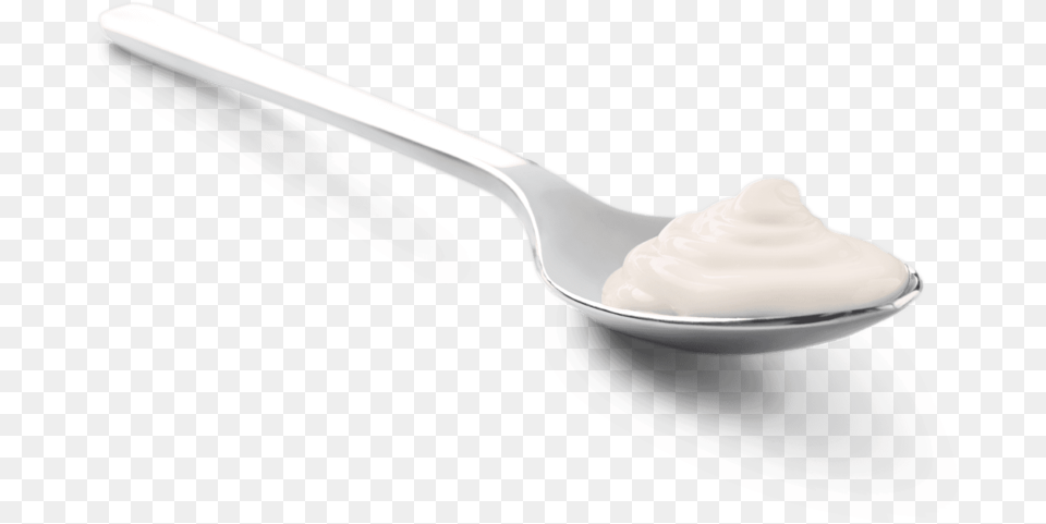 Spoon With Curd, Cutlery, Dessert, Food, Yogurt Free Png