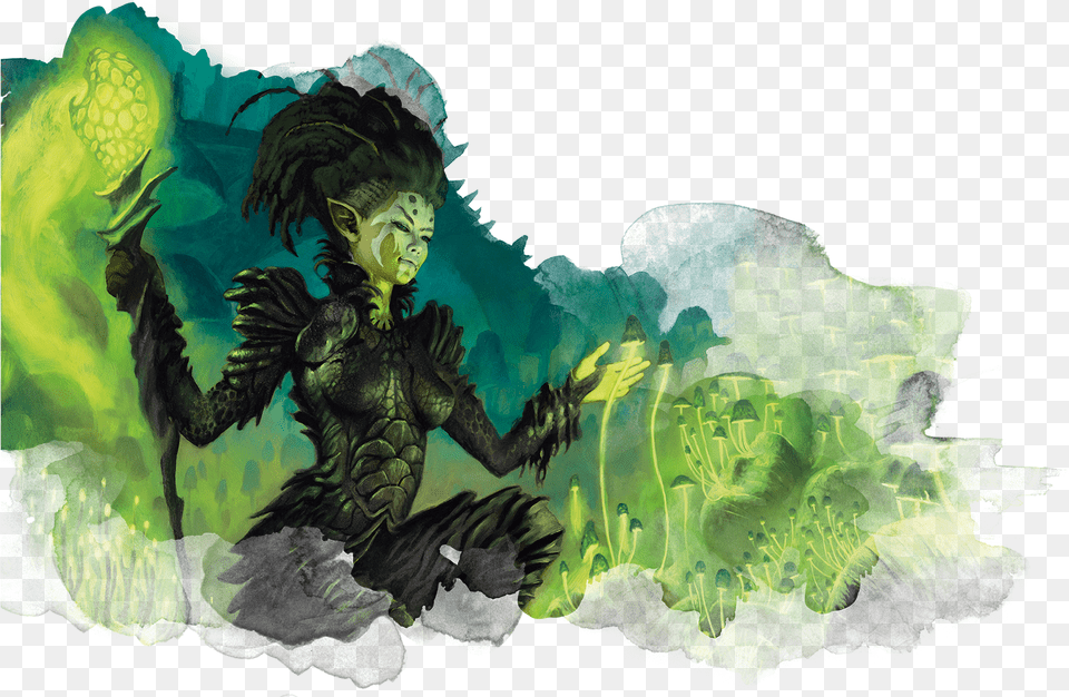 Spore Druid, Green, Person, Face, Head Free Png Download