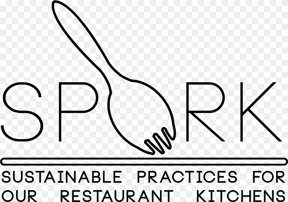 Spork Logo Line Art, Gray Png Image