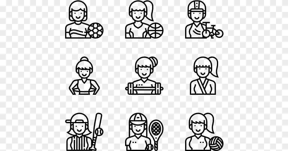 Sport Avatar Sport Woman Icon, Gray Png Image