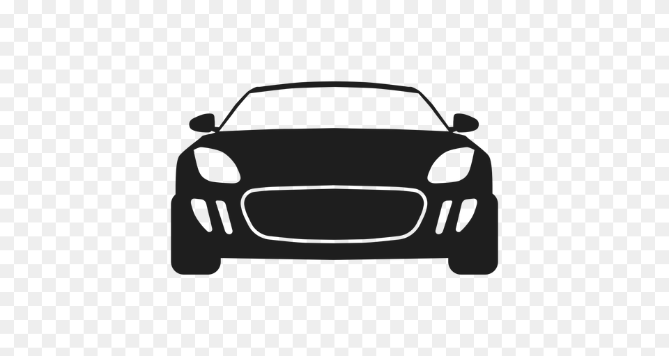 Sport Car Front View Silhouette, Transportation, Vehicle, Coupe, Sports Car Png Image