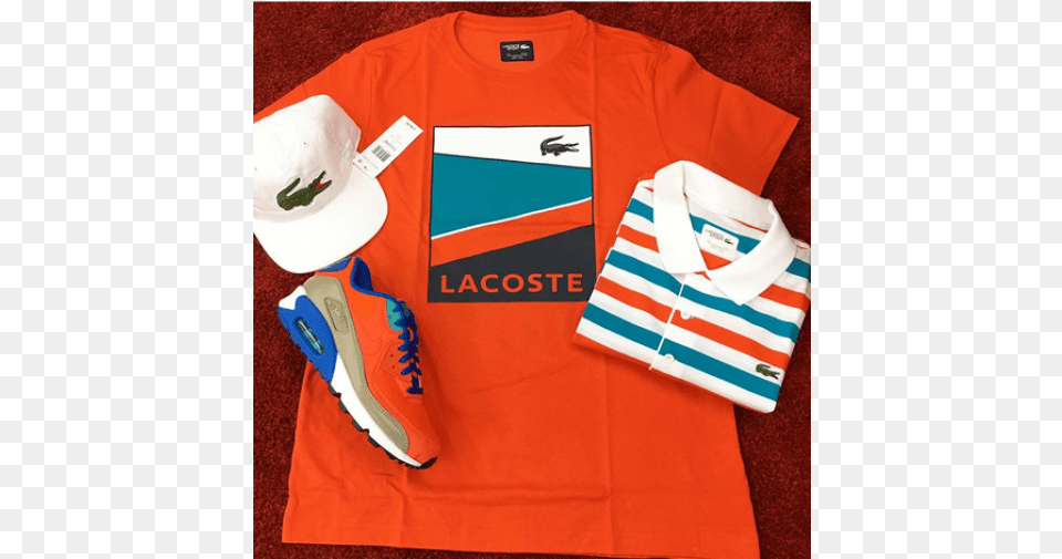 Sport Colorblock Print Jersey Tennis T Shirt Lacoste Sport Camiseta Print Whiteetna Redoceanienavy, Clothing, T-shirt, Hat Free Png