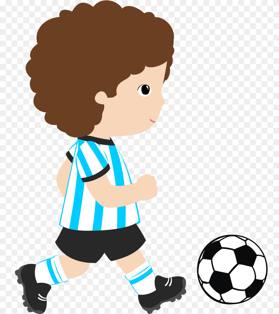 Sport Football Player Clip Art Boy Playing Soccer Clipart, Ball, Soccer Ball, Person, Baby Free Png Download