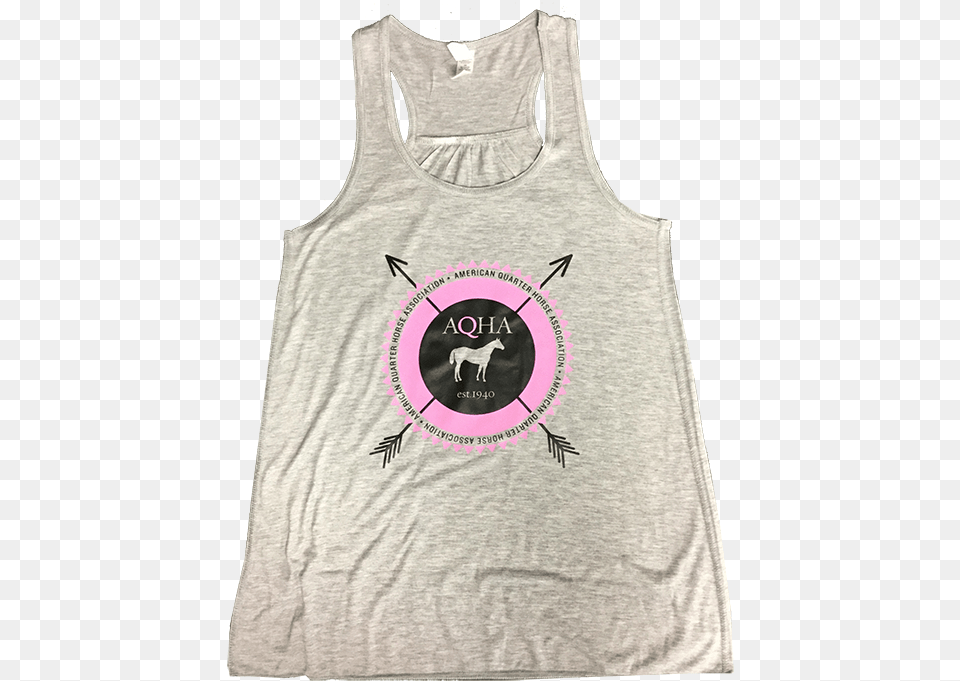 Sport Grey Black And Pink Arrow Flowy Tank Active Tank, Clothing, Tank Top, Person Free Transparent Png