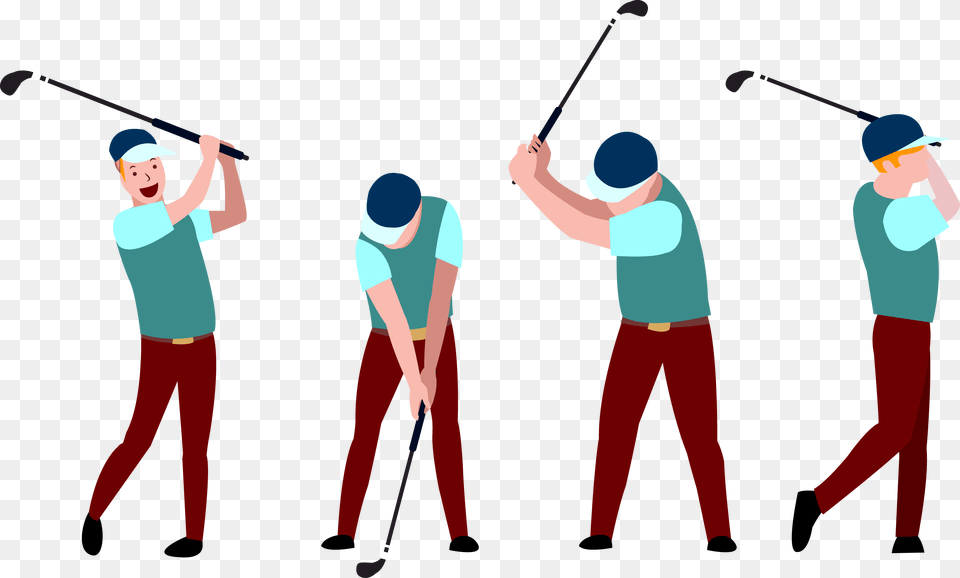 Sport Icon Boy Playing Transprent Golf Cartoon, Adult, Person, Female, Woman Free Png
