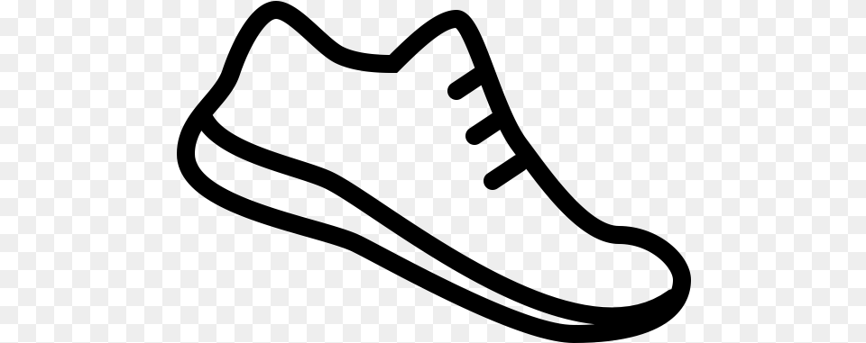 Sport Shoe Icon Clip Royalty Download Draw A Running Shoe Easy, Gray Free Transparent Png