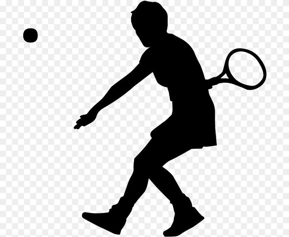 Sport Silhouette Icons Tennis Player Clip Art, Adult, Male, Man, Person Free Png