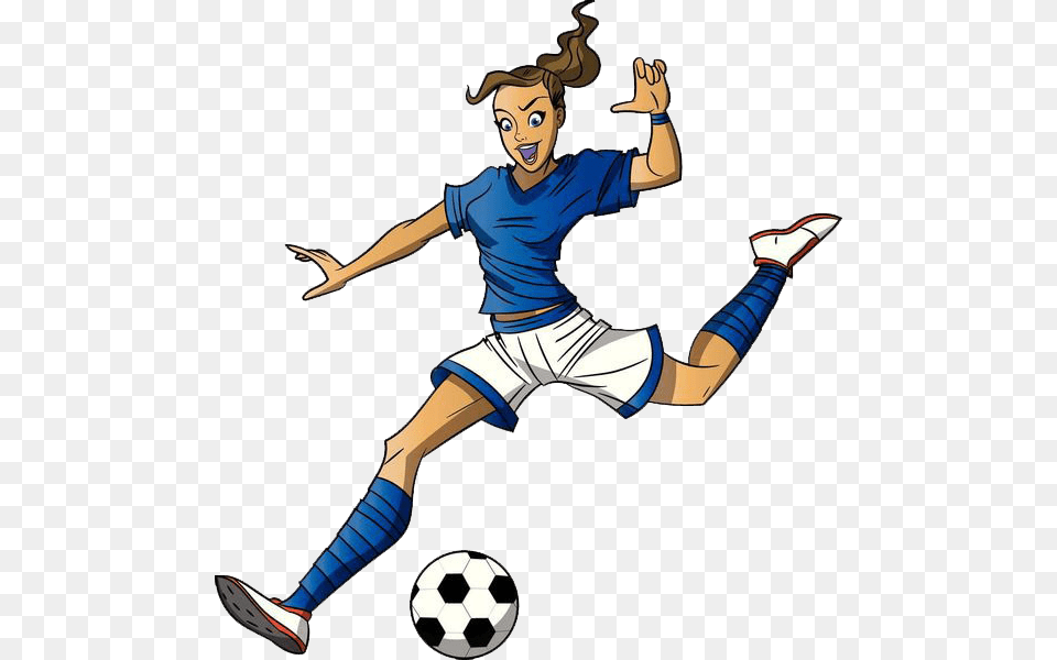 Sport Women Football Girls Playing Football Clipart, Kicking, Person, Ball, Soccer Free Transparent Png