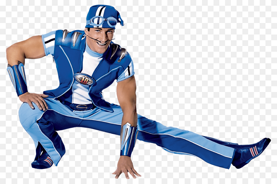 Sportacus Leg Stretched, Helmet, People, Person, Adult Png Image