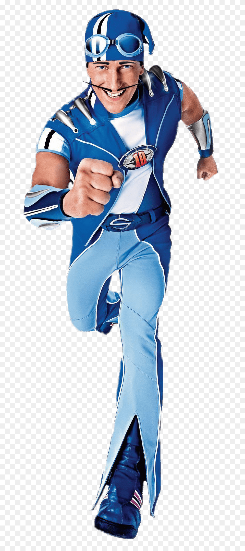 Sportacus Running, Helmet, Person, Body Part, Finger Png