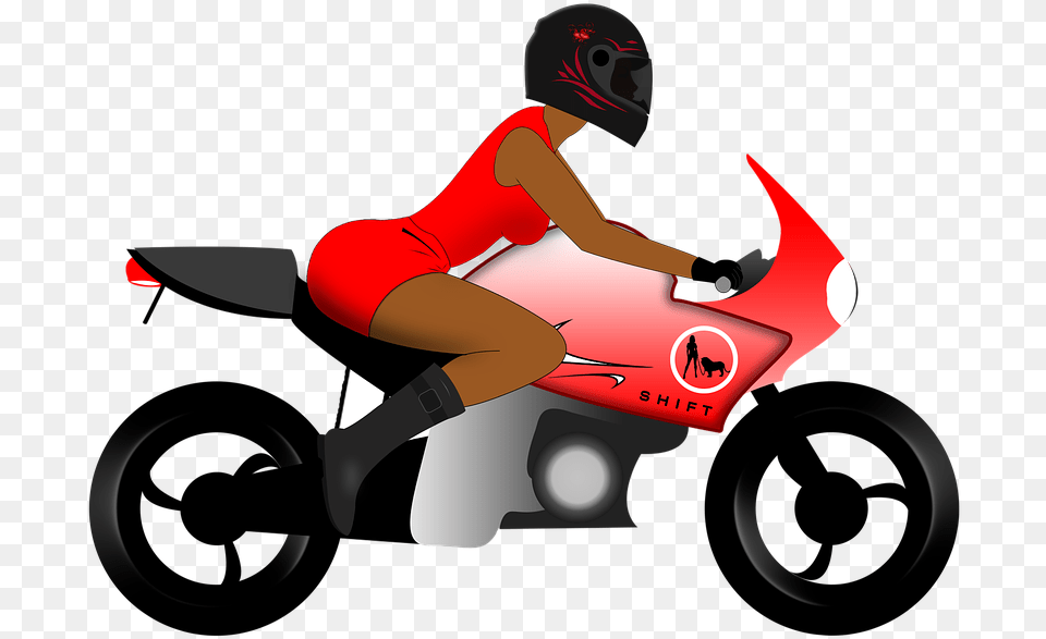 Sportbike Sport Bike Superbike Speed Bike Riding Cartoon Sports Bike, Adult, Person, Woman, Helmet Free Png Download