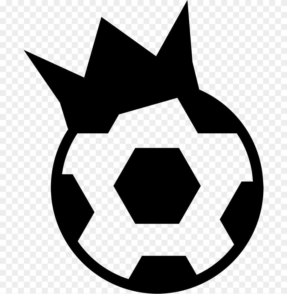 Sportive Award Symbol Of A Soccer Ball With A Crown Soccer Award Svg, Football, Soccer Ball, Sport, Recycling Symbol Free Png Download