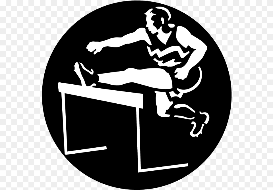 Sports 110 Metres Hurdles, Track And Field, Stencil, Sport, Person Free Transparent Png