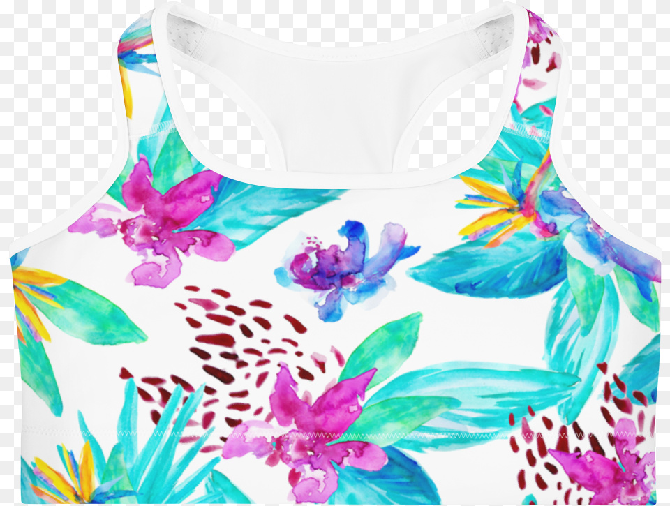 Sports Bra Tropical Coconut Cheeks Swimsuit Top Swimsuit Top, Clothing, Tank Top, Adult, Female Png