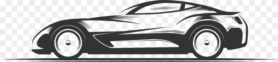 Sports Car Silhouette Download, Vehicle, Transportation, Wheel, Machine Png Image