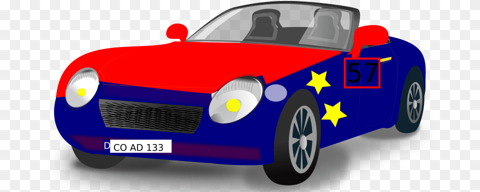 Sports Car All Red And Blue Car, Vehicle, Transportation, Sports Car, Coupe Free Transparent Png