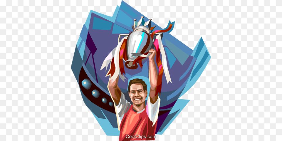 Sports Champion With Trophy Royalty Vector Clip Art, Adult, Female, Person, Woman Free Png Download