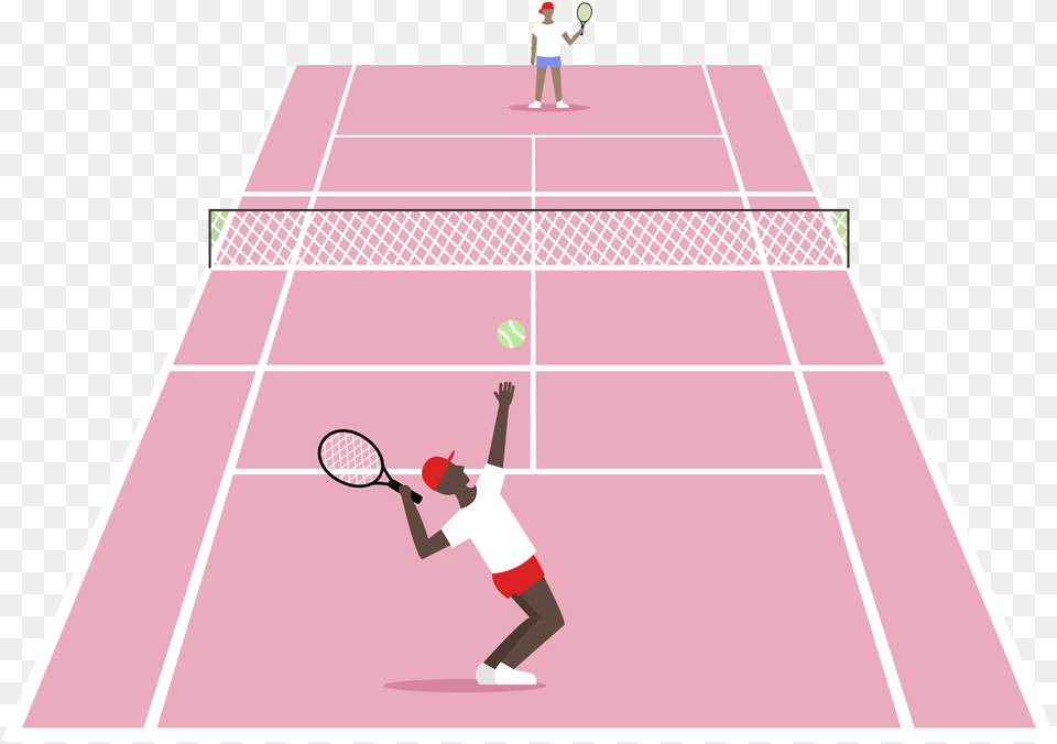 Sports Clipart Sport Centre Tennis Court Vector, Ball, Tennis Ball, Person, Racket Png Image