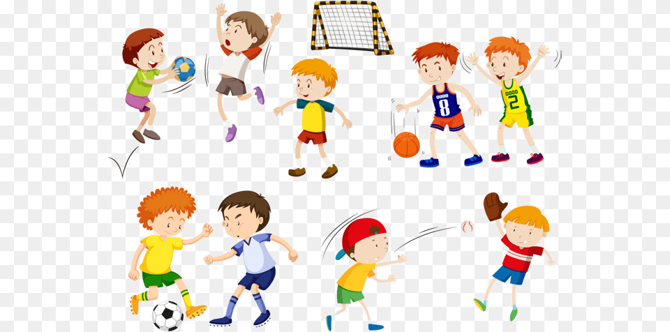 Sports Clipart Vector Hand Painted Kids Space Clipart Sports, Baby, Boy, Child, Person Free Transparent Png