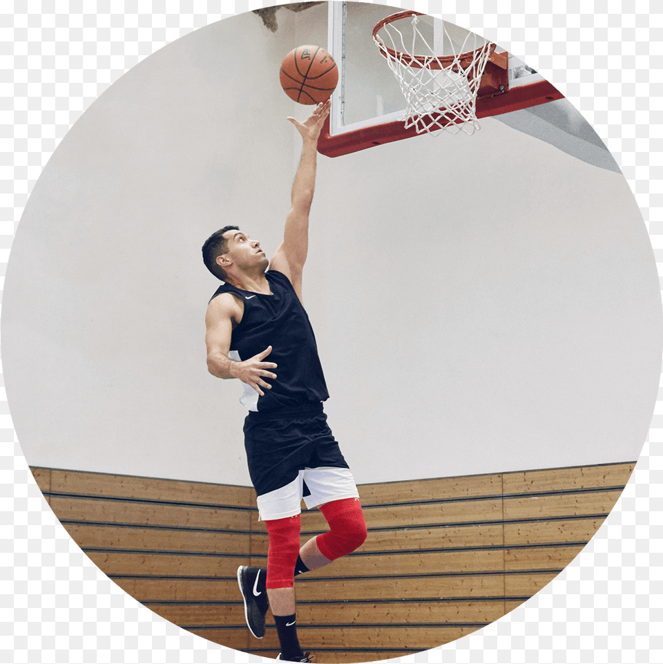 Sports Compression Knee Nba Bulls Basketball Activity Slam Dunk, Sphere, Adult, Person, Man Free Transparent Png