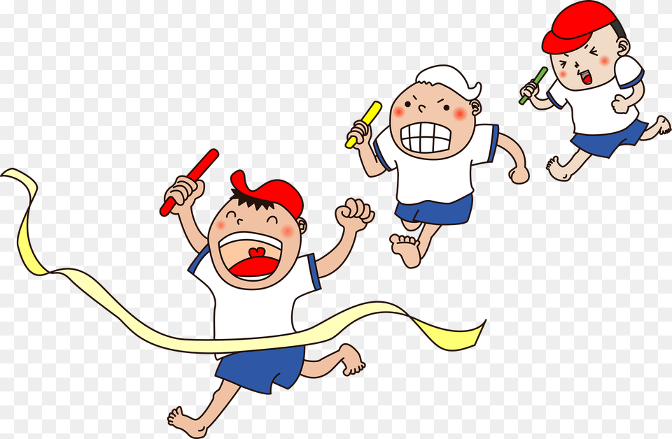 Sports Day Goal Clipart, Baby, Person, Cartoon, Baton Free Png Download