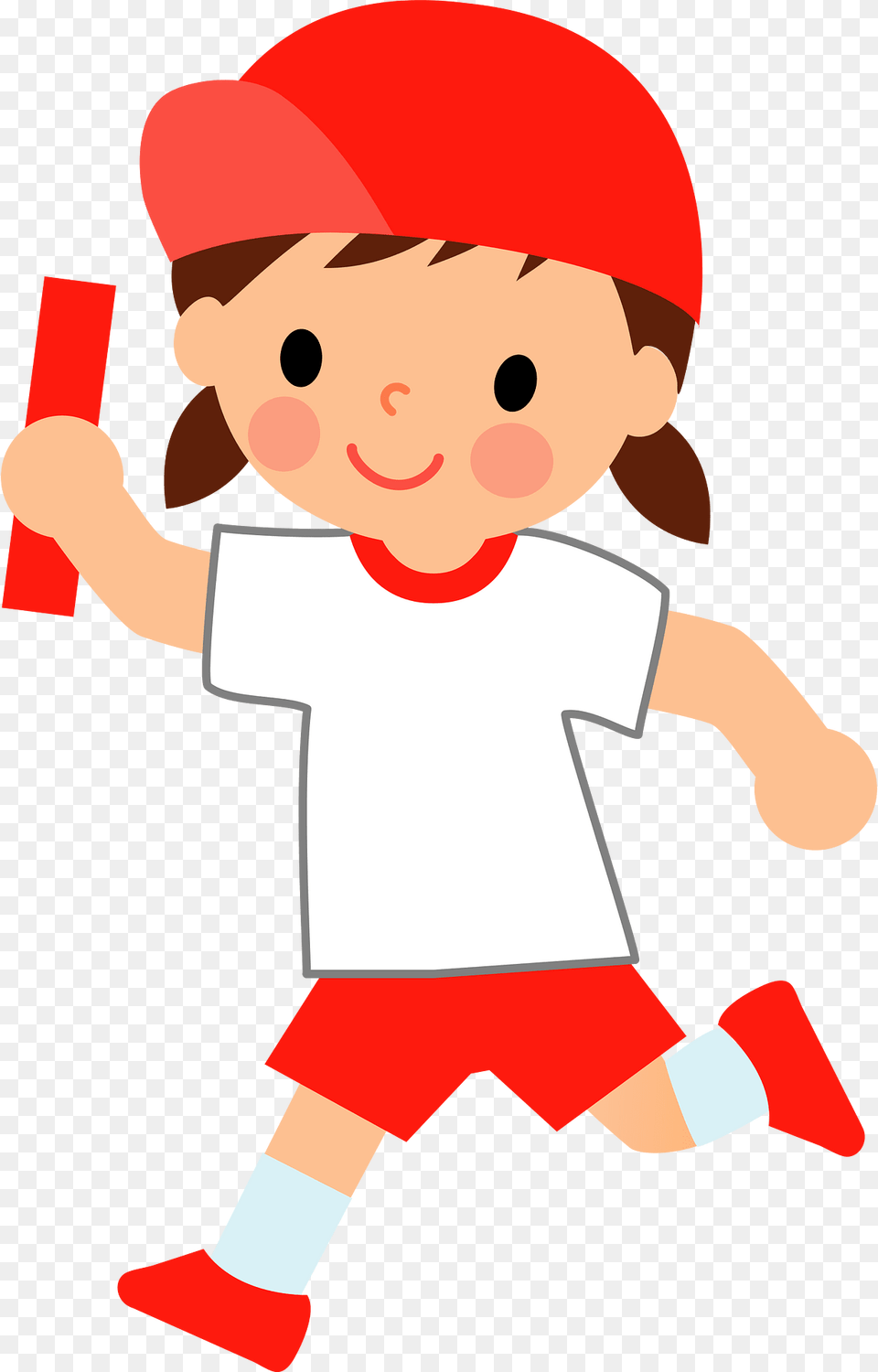 Sports Day Schoolgirl Run Clipart, People, Person, Baby, Elf Free Png