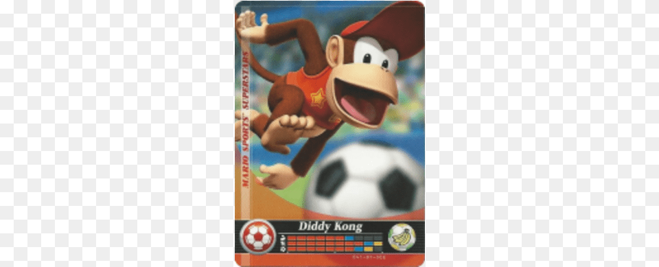 Sports Diddy Kong False Diddy Kong Soccer Amiibo Card For Mario Sports, Male, Boy, Child, Person Png Image