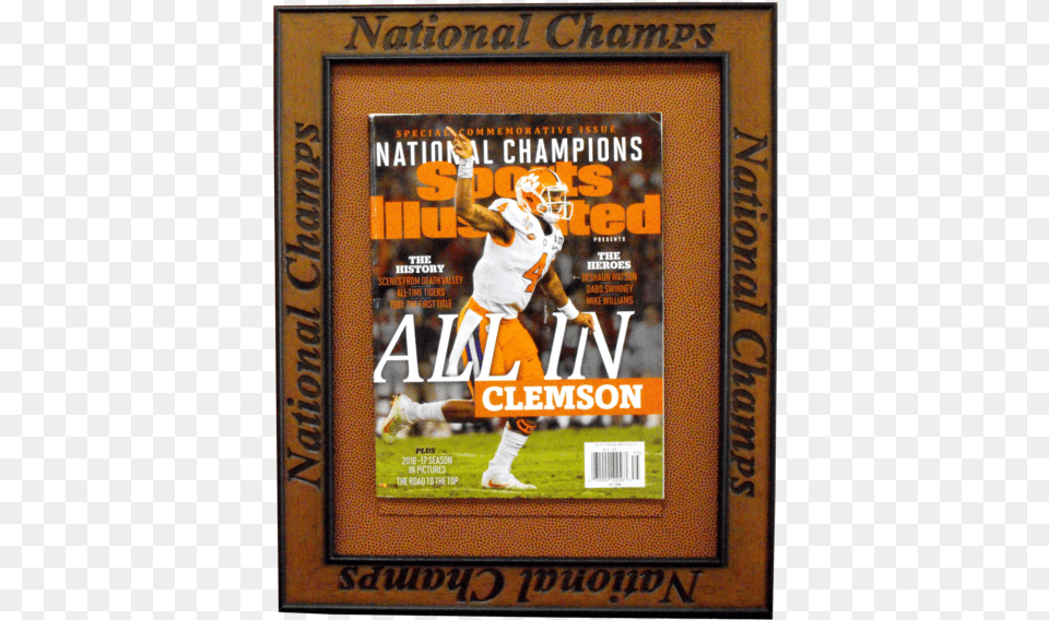 Sports Illustrated National Champions Magazine Frame Poster, Advertisement, Person, People, Helmet Free Png Download