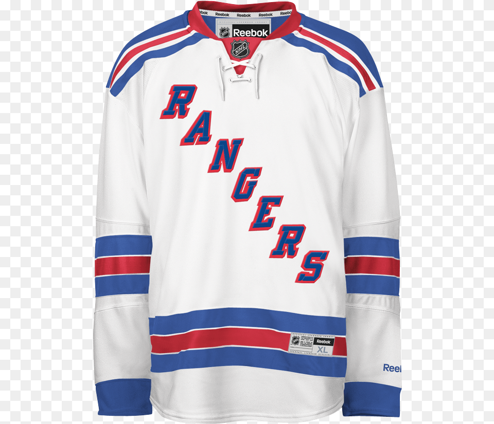 Sports Lettering Company New York Rangers White Reebok Jersey, Clothing, Shirt, Adult, Male Free Png Download