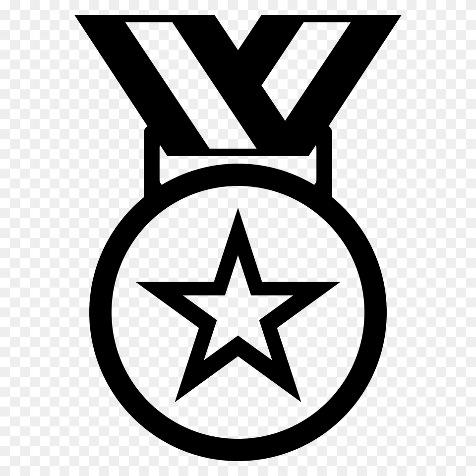 Sports Medal Emoji Clipart, Symbol, Star Symbol Png Image