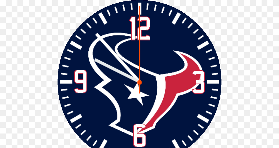 Sports Nfl Houston Texans V03 Houston Texans, Analog Clock, Clock Free Transparent Png