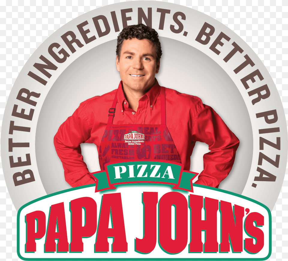 Sports Papa Johns Menu Logo Papa Johns Logo Change, Clothing, Coat, Shirt, Photography Free Png