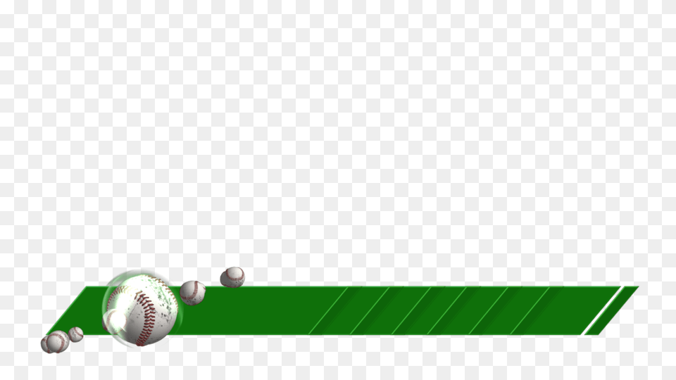 Sports Still Video Lower Third With Baseballs And Green Field Band, Ball, Baseball, Baseball (ball), People Png Image