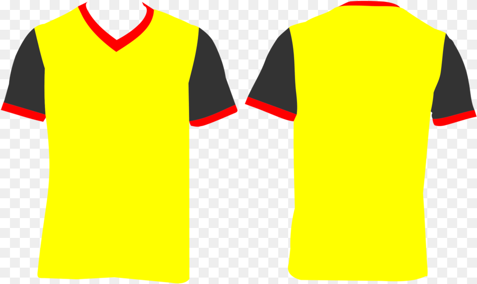 Sports Uniformyellowactive Shirt Mockup Camisa Gola V, Clothing, T-shirt Free Png Download