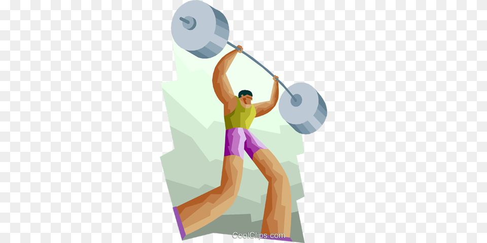 Sports Weight Lifter Lifting The Barbell Royalty Vector Clip, Person, Face, Head, Outdoors Free Png