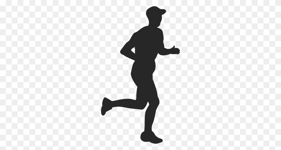 Sportsman Running Silhouette, Adult, Male, Man, Person Free Png